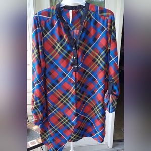 Nice Plaid Shirt Top size Large from NY Collection